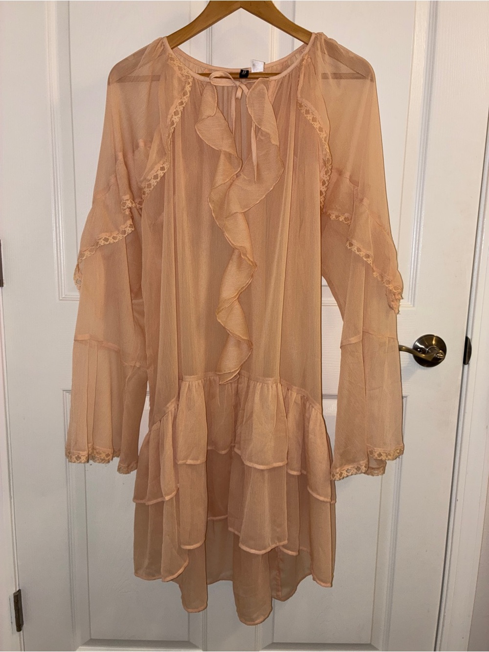 H&M Champagne Frilly Dress